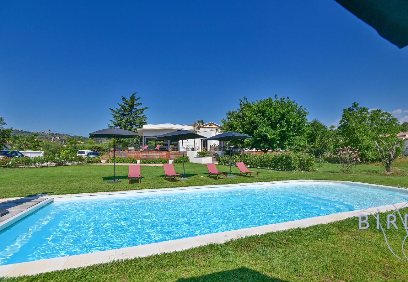 Villa à Pégomas - Belle contemporaine 200m piscine bord rivière 